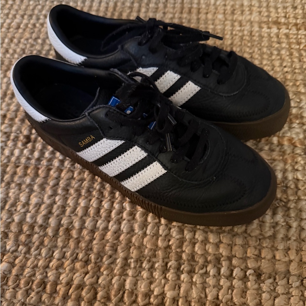 Adidas Samba Black White Platform Sneakers